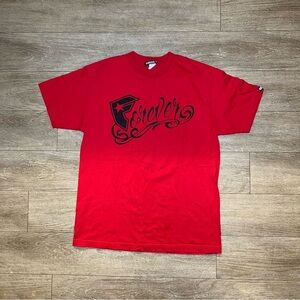 Famous Stars & Straps Red Tee with Black Graphic
